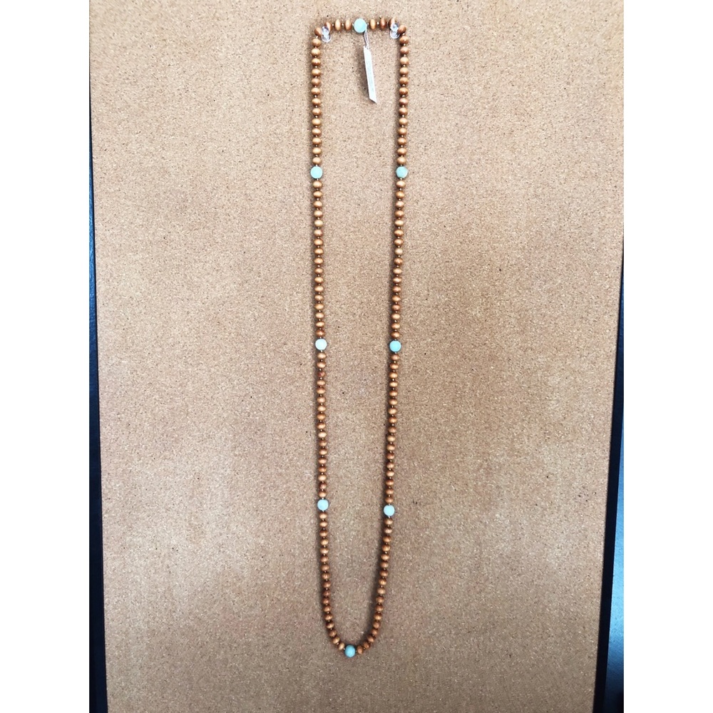 Long boho beaded necklace